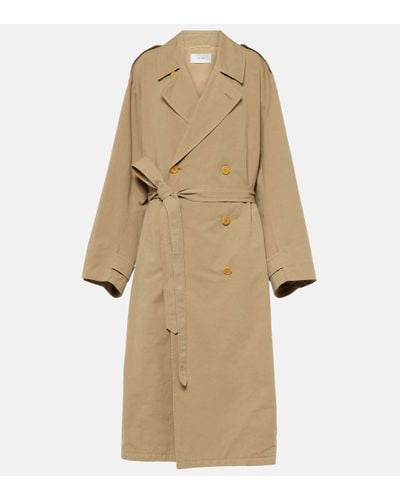 The Row Montrose Cotton And Linen Trench Coat - Natural