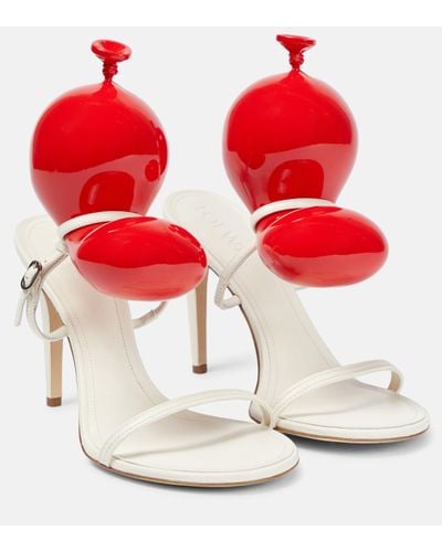 Loewe Balloon Leather Sandals - Red