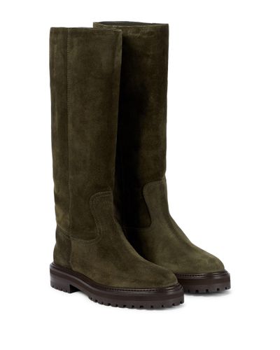 Jimmy Choo Yomi Knee-high Suede Boots - Green