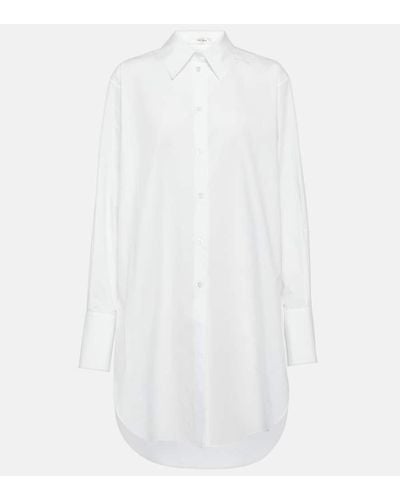 The Row Camicia oversize Astrea in popeline - Bianco