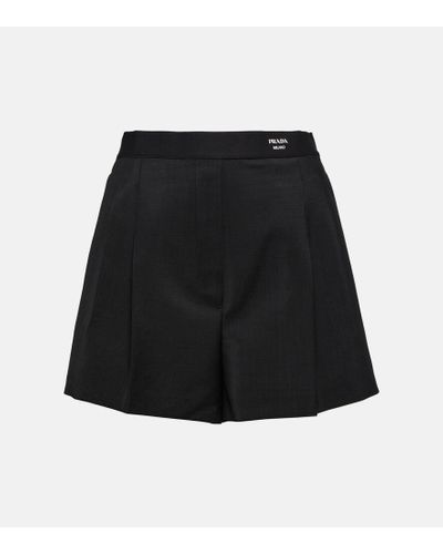 Prada Shorts aus einem Mohairgemisch - Schwarz