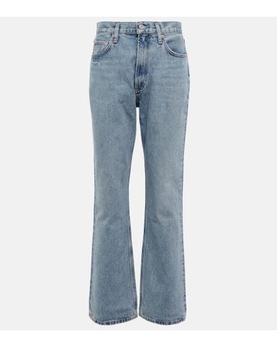 Agolde High-Rise Bootcut Jeans Vintage - Blau