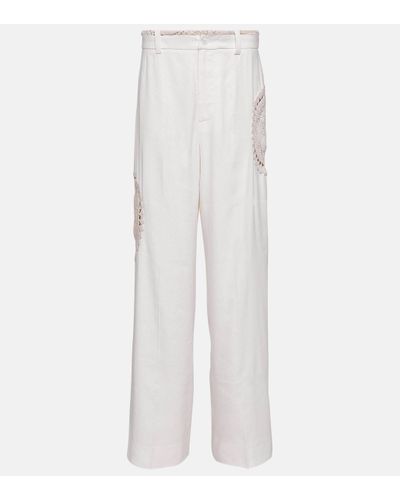 Sir. The Label Atacama Linen-blend Wide-leg Trousers - White