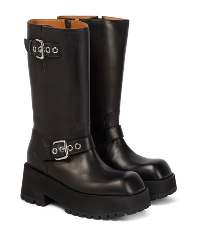 Marni Leather Boots - Black