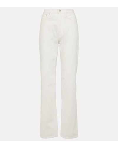Totême High-Rise Straight Jeans - Weiß