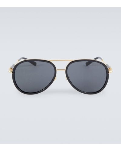 Versace Medusa Roller Aviator Sunglasses - Brown