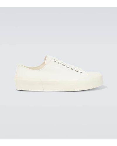 Jil Sander Cotton Canvas Sneakers - White