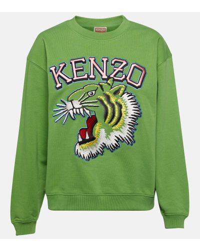 KENZO Sweatshirt Varsity Jungle aus Baumwolle - Grün