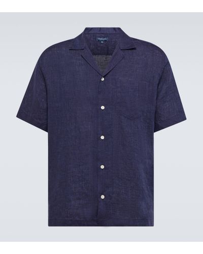Frescobol Carioca Angelo Linen Shirt - Blue