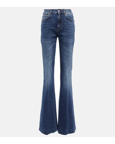 Alexander McQueen High-rise Flared Jeans - Blue
