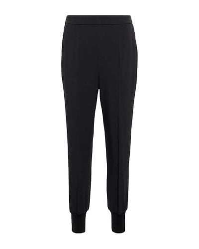 Stella McCartney Pantalones tapered Julia de tiro alto - Negro