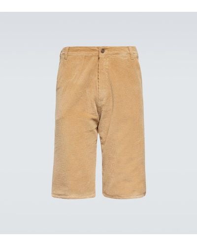 ERL Shorts in velluto a coste di cotone - Neutro
