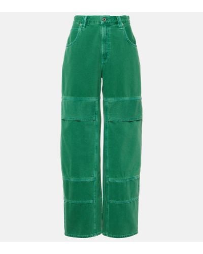 Agolde Jeans Tanis a vita alta - Verde
