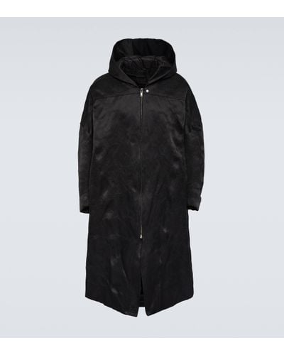 Rick Owens Manteau Jumbo Peter en coton et soie - Noir