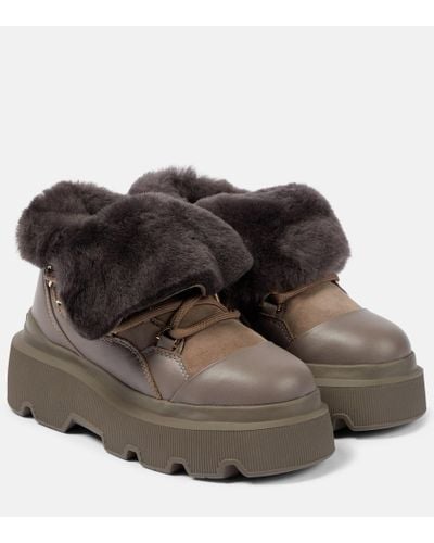 Inuikii Endurance Shearling-lined Boots - Brown