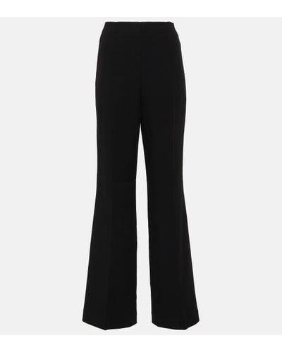 Roland Mouret High-rise Stretch Cady Straight Trousers - Black