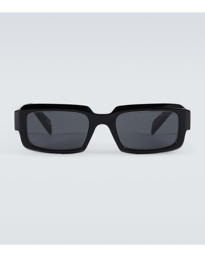 Prada Eckige Sonnenbrille Symbole - Schwarz