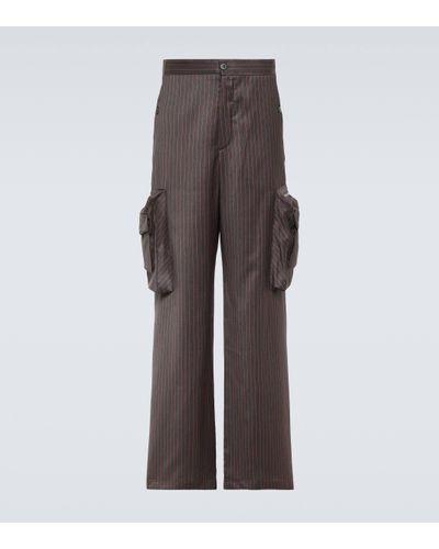 Winnie New York Gabriel Wool-blend Cargo Trousers - Brown