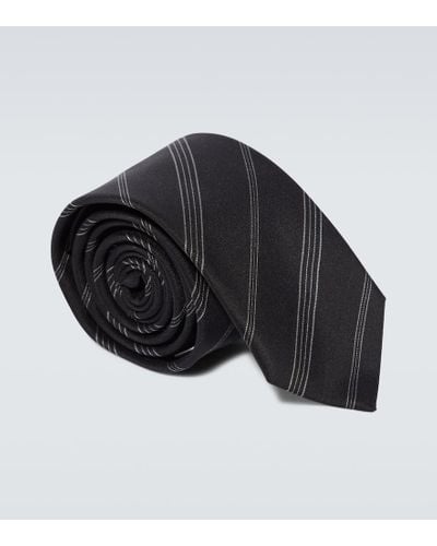 Saint Laurent Krawatte aus Seiden-Jacquard - Schwarz