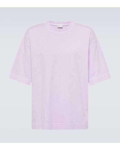 Dries Van Noten Camiseta en jersey de algodon - Rosa