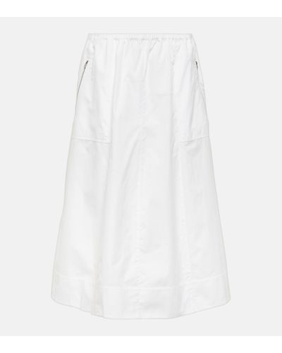 Vince Cotton Cargo Midi Skirt - White