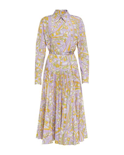 Emilio Pucci Printed Poplin Shirt Dress - Multicolour