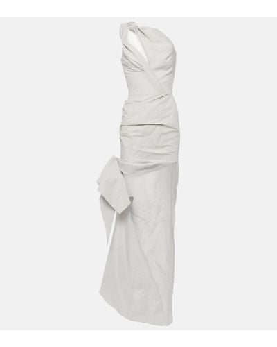 Maticevski Robe longue Brightness asymetrique - Blanc