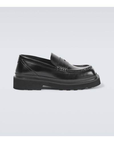 Dolce & Gabbana City Trek Leather Penny Loafers - Black