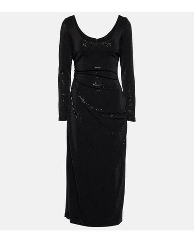 Markarian Jude Embellished Midi Dress - Black