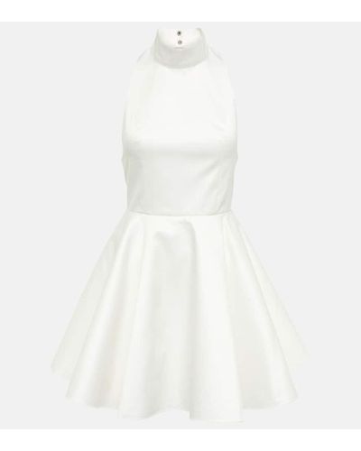 ROTATE BIRGER CHRISTENSEN Bridal vestido corto Cora de saten - Blanco