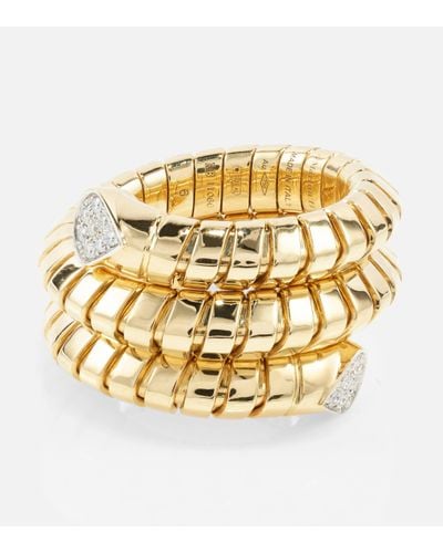 Marina B Trisola 18kt Gold Ring With Diamonds - Metallic