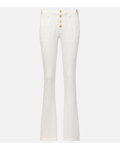 7 For All Mankind High-rise Bootcut Jeans - White