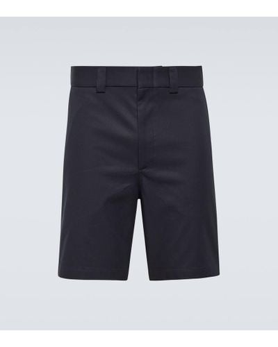 Gucci Shorts de sarga de algodon - Azul