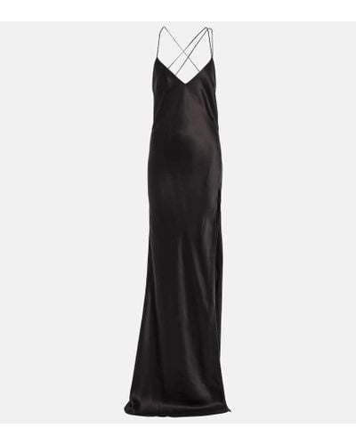 The Sei Silk Satin Gown - Black