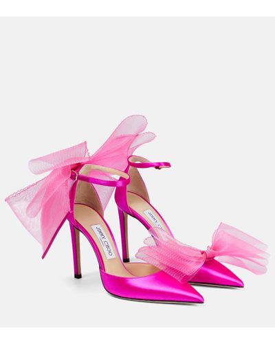 Jimmy Choo Averly 100 Satin Pump - Pink