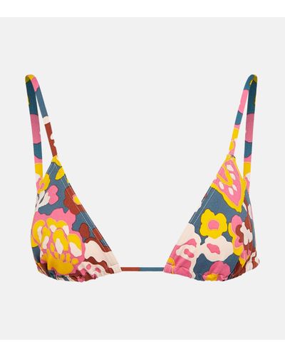 Eres Kiwi Printed Triangle Bikini Top - Multicolour