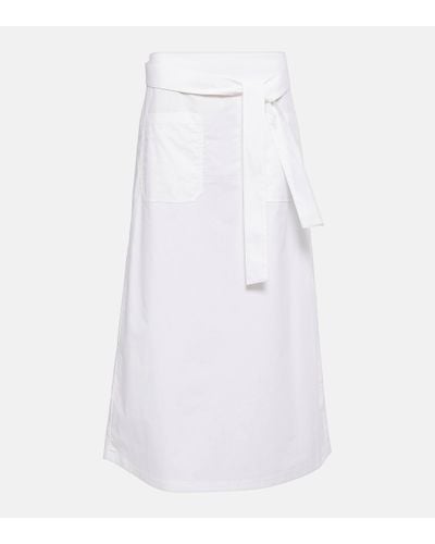 Totême Linen Maxi Skirt - White