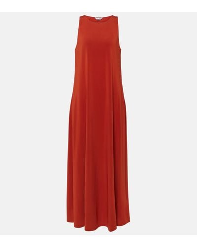 Max Mara Robe longue Supremo en crepe - Rouge