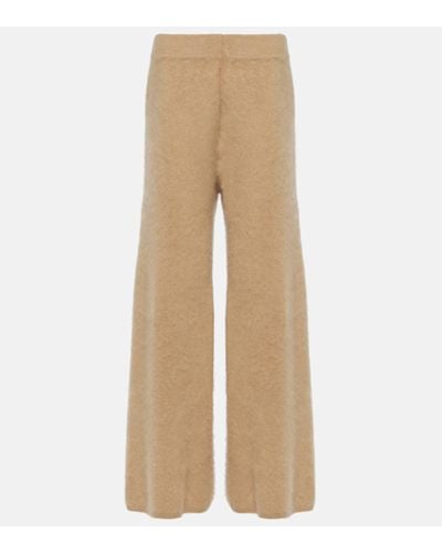 Lisa Yang Ellery Brushed Cashmere Flared Trousers - Natural