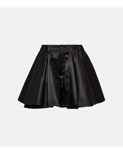 Noir Kei Ninomiya High-rise Satin Shorts - Black