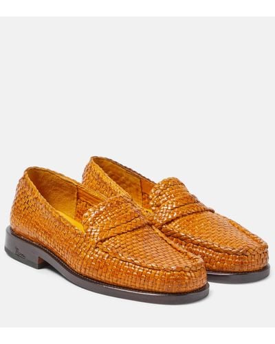 Marni Leather Loafers - Orange