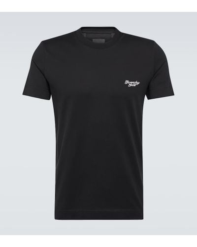 Givenchy T-shirt in jersey di cotone con logo - Nero