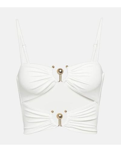 Christopher Esber Orbit Cutout Bikini Top - White