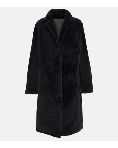 Yves Salomon Reversible Shearling Coat - Black