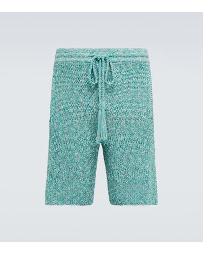 Alanui Cotton-blend Bermuda Shorts - Blue