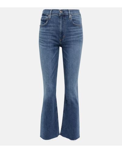 Citizens of Humanity Jeans bootcut Isola cropped a vita media - Blu