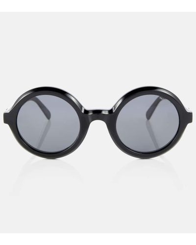 Moncler Orbit Round Sunglasses - Black