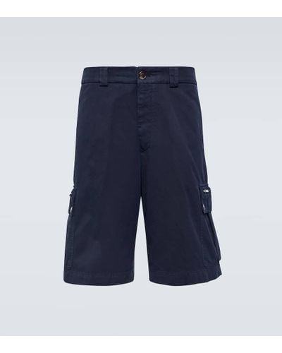 Brunello Cucinelli Shorts in cotone - Blu