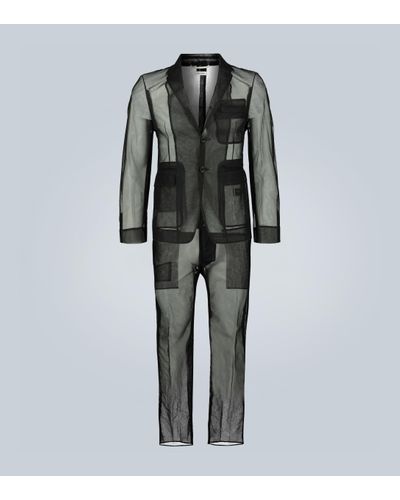 Thom Browne Exclusive To Mytheresa - Single-breasted Tulle Suit - Black