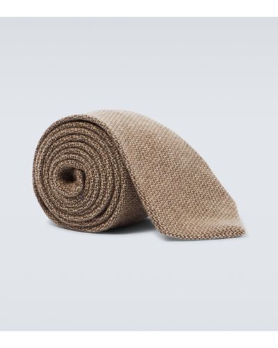 Ralph Lauren Purple Label Cashmere And Silk Tie - Brown